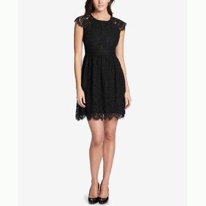 Kensie Floral Lace Fit & Flare Dress